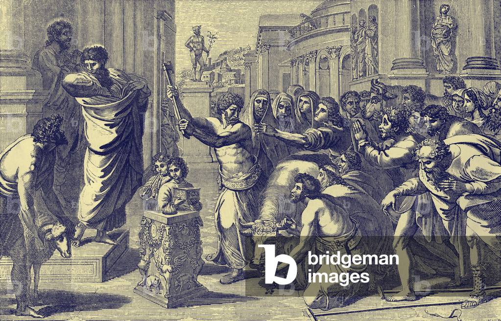 Bild von Gravur "Opferung in Lystra" 1801