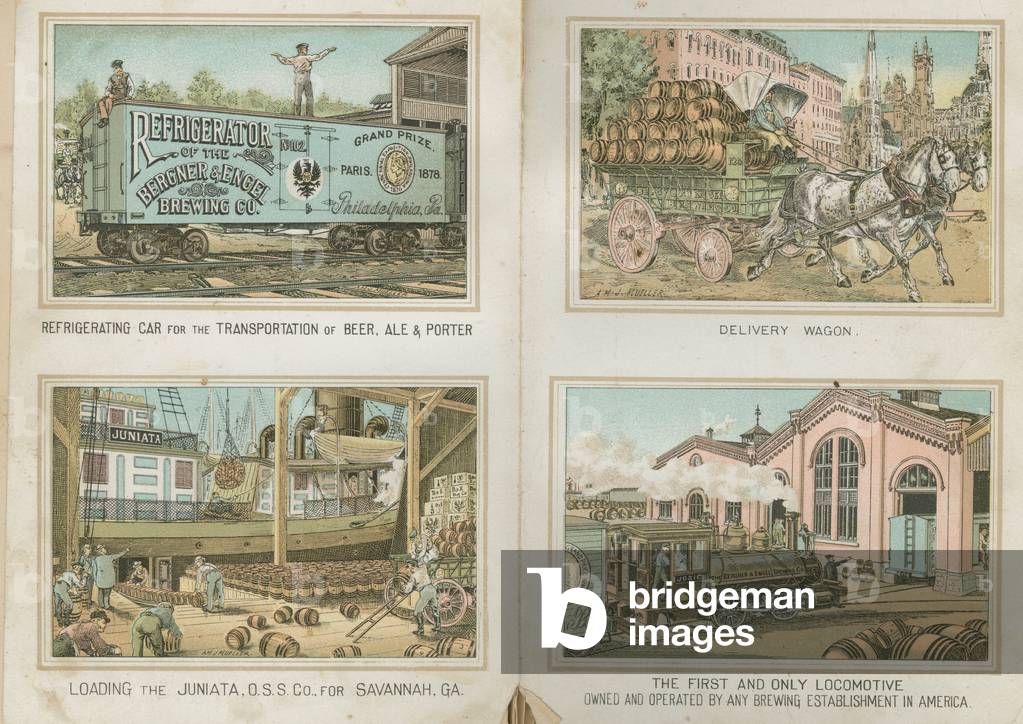 Auto refrigerante, Carro di consegna, Caricamento della Juniata e la prima e unica Locomotiva, The Bergner & E