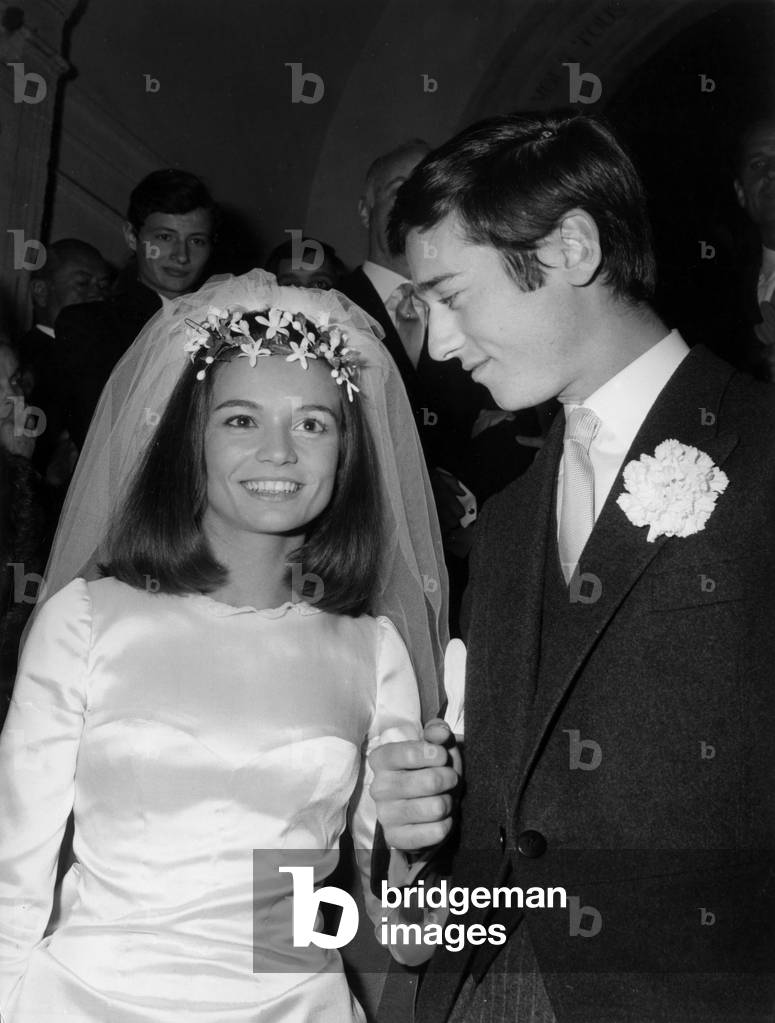Image de Photographie représentant Mariage de l'actrice française Christine Delaroche avec Olivier Orban le 31
