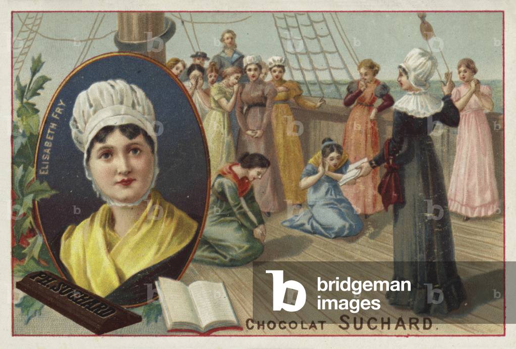 Elizabeth Fry, English Quaker, reformer and philanthropist (chromolitho)