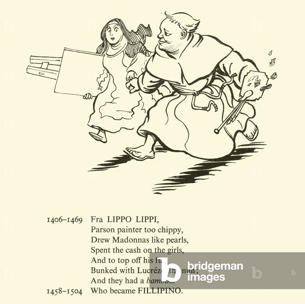 Image de Estampe représentant Lippo Lippi (litho) par H M Bateman, b/w