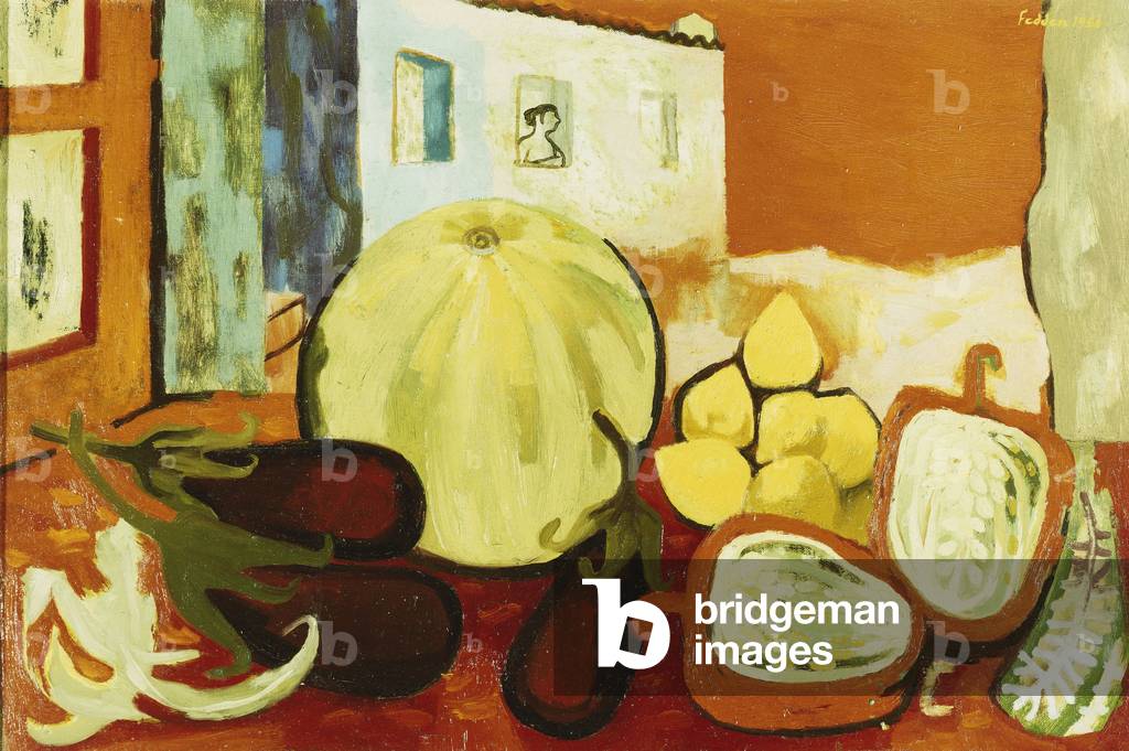 Frucht in Albatax, 1956 (öl auf leinwand)