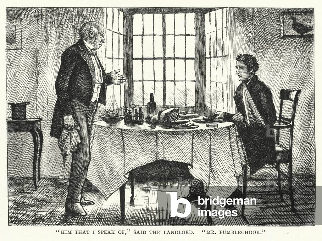 "Illustrazione per grandi aspettative di Charles Dickens (incisione)" di Francis Arthur Fraser, b/w