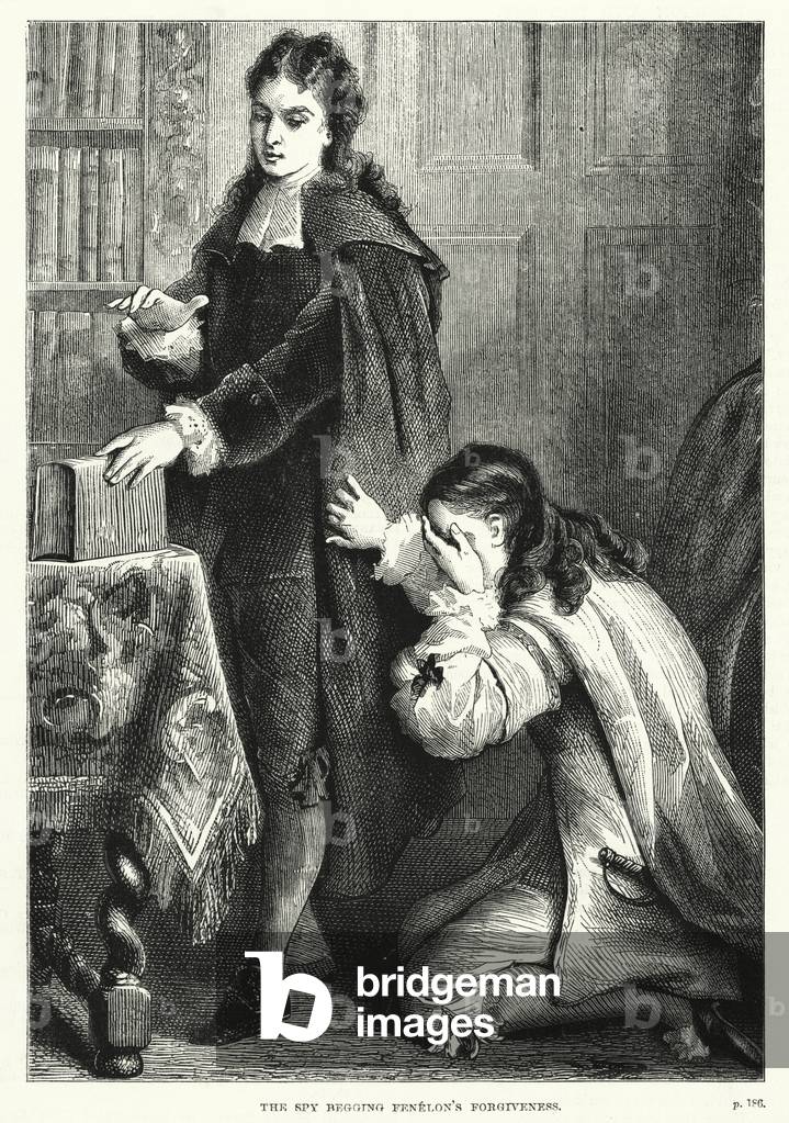 "La spia implorando il perdono di Fenelon (incisione)" di English School