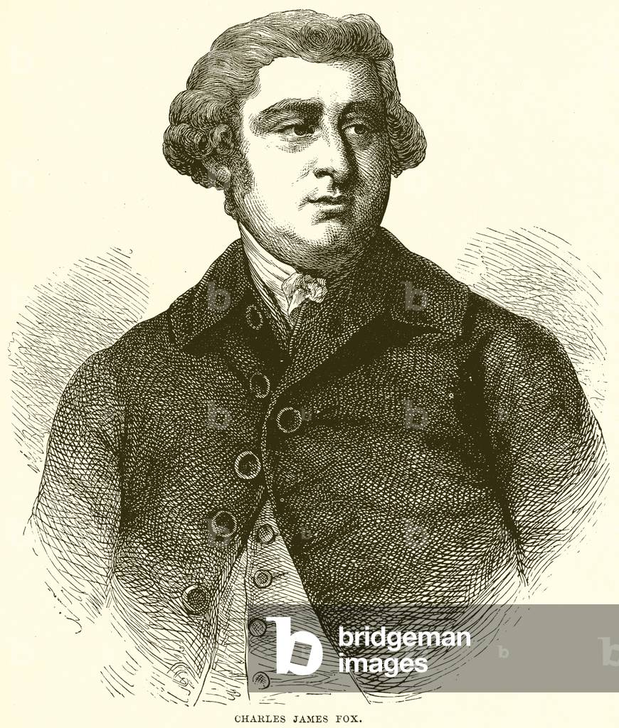 "Charles James Fox (Gravur)" von English School, b/w