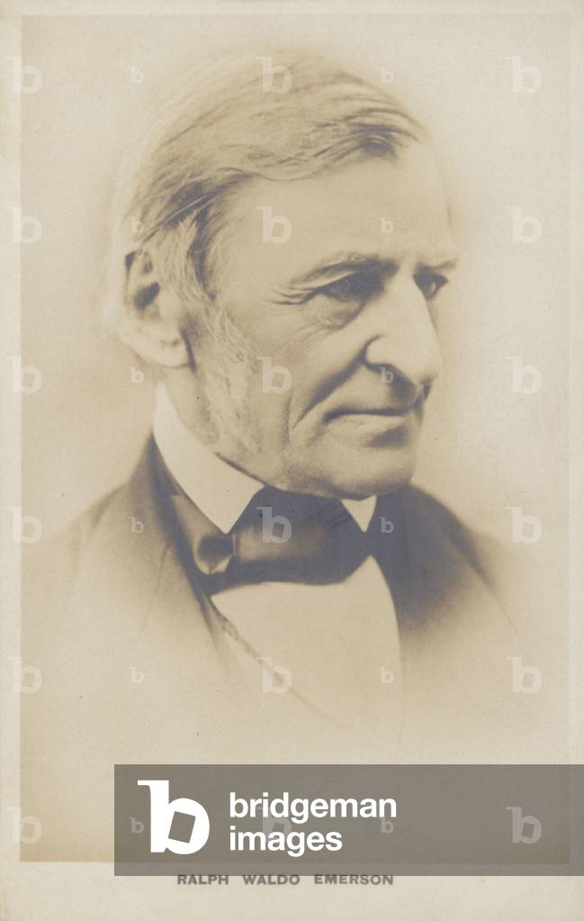 Ralph Waldo Emerson (1803-1882), scrittore americano (foto b/n)