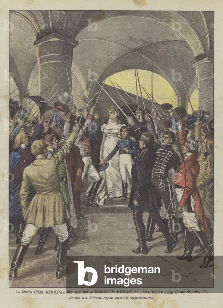 Die neue deutsche Oper von Maestro A Franchetti, Die Erscheinung der Königin Louise (Final Of Act II) (Colour 