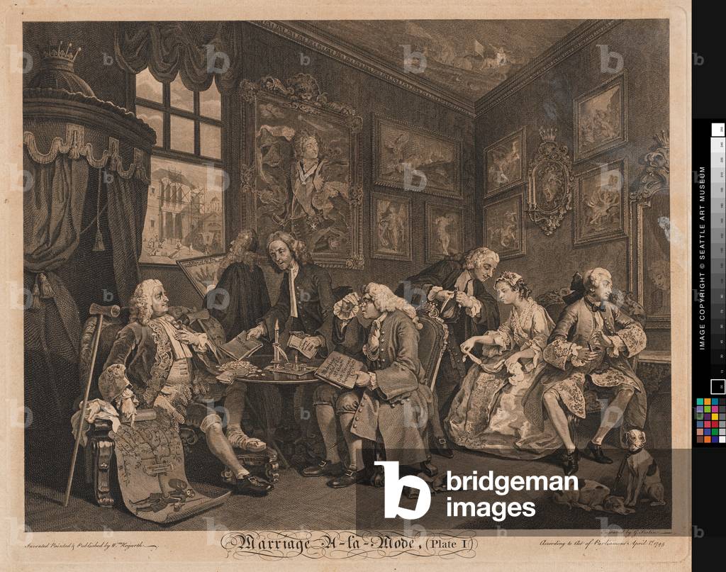 "La transazione di matrimonio" 1745 di Louis-Gérard Scotin