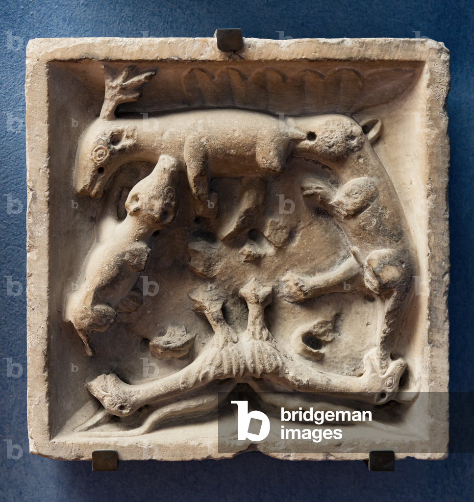 Tegola decorativa, seconda metà del XIII secolo (marmo)