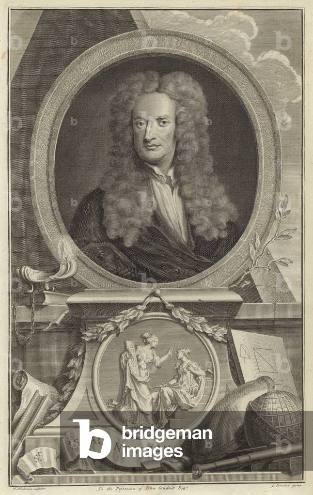 Sir Isaac Newton English Physicist Mathematician And Astronomer Engraving