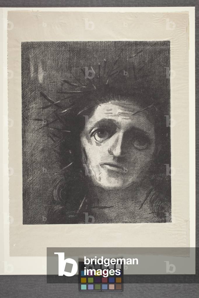 "Cristo (litografia su carta volant)" di Odilon Redon
