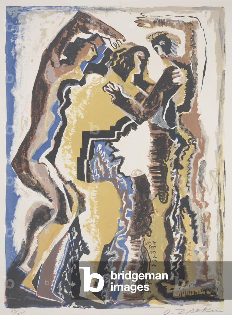 "Trio (litografia a colori)" di Ossip Zadkine