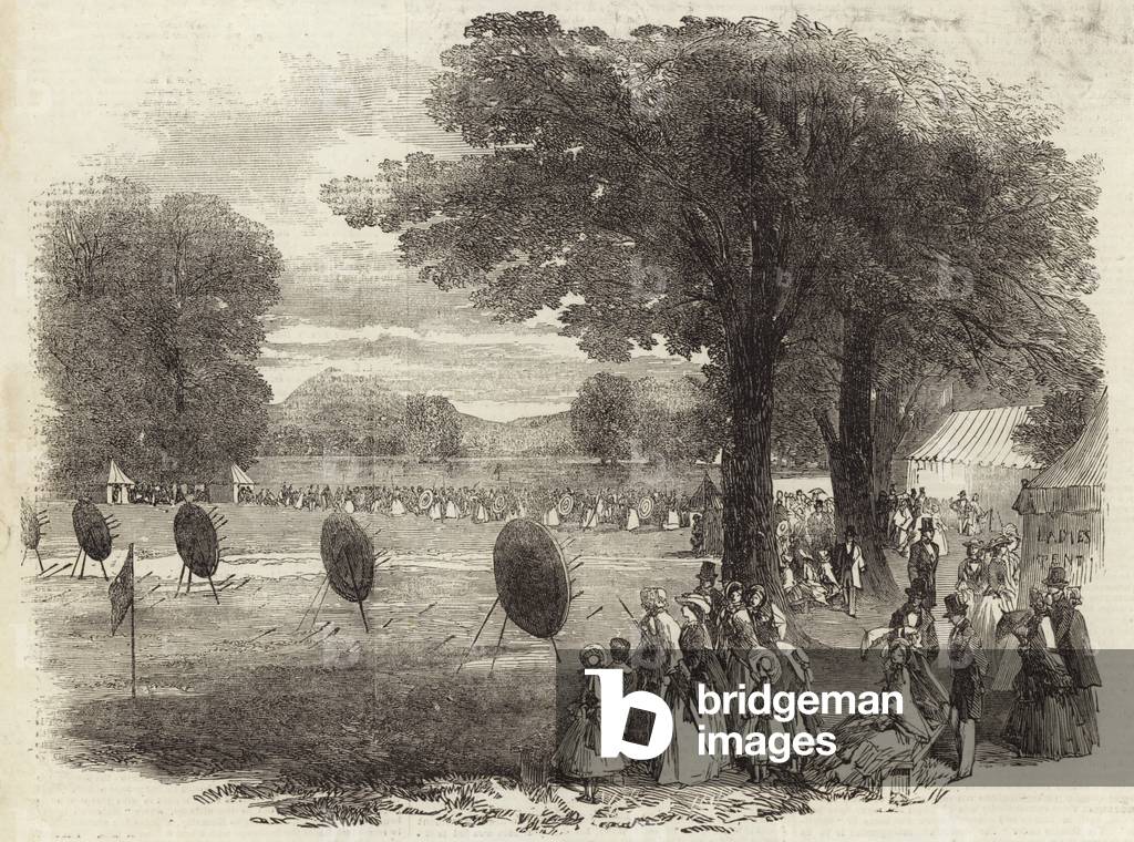 Fete of the Worcestershire Archery Society (engraving)