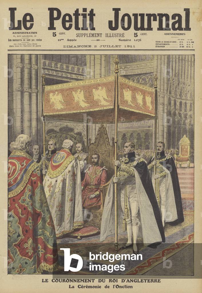Krönung von König George V in Westminster Abbey (Farbe litho)