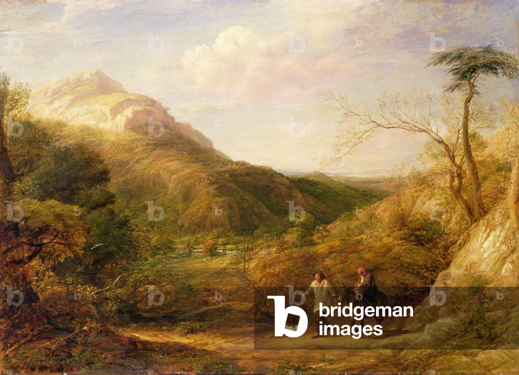 Image de Peinture représentant Le vol en Egypte 1841 par John Linnell