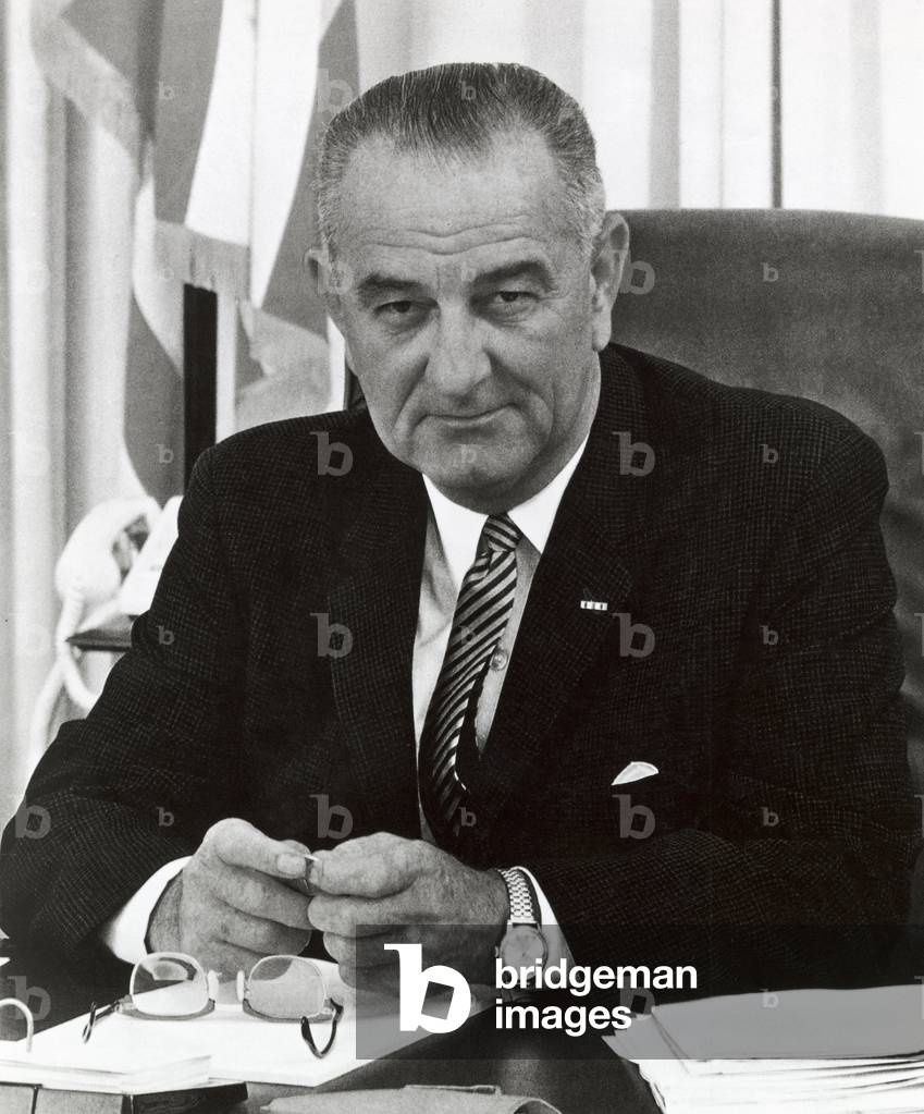 Lyndon Baines Johnson, um 1960er Jahre (s/w Foto)