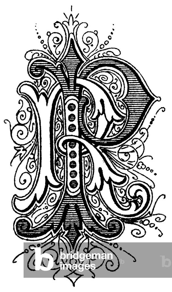 Immagine di Incisione "monogramma RP", b/w