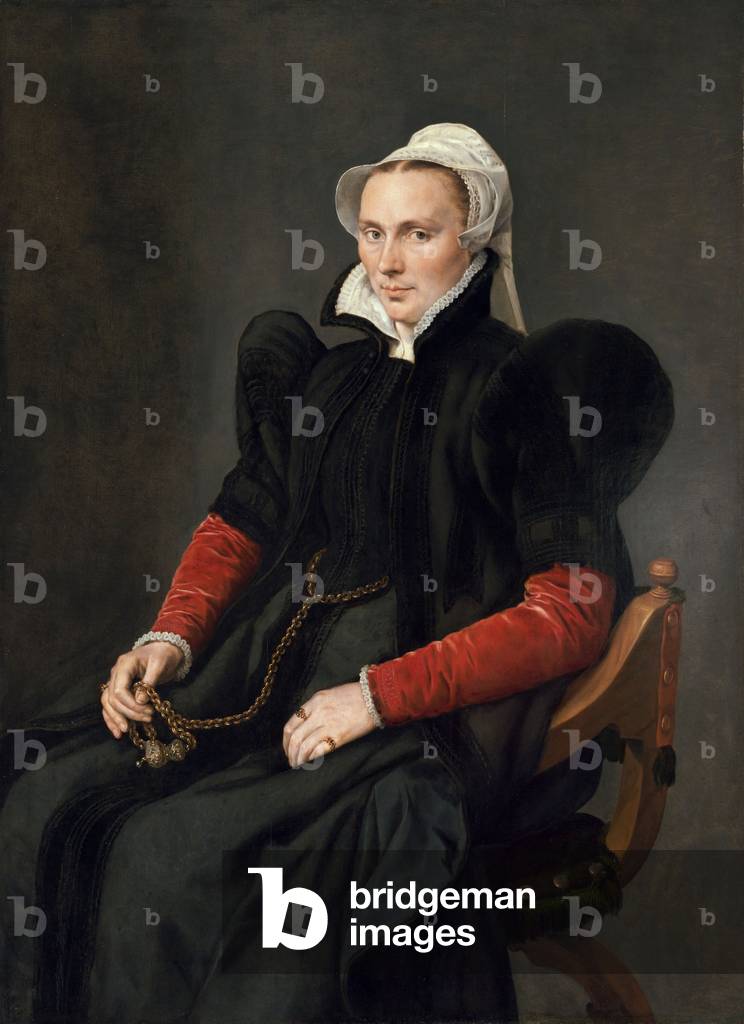 Portrait of a Seated Woman, 1560-65 (oil on panel, mounted on aluminum sheet)