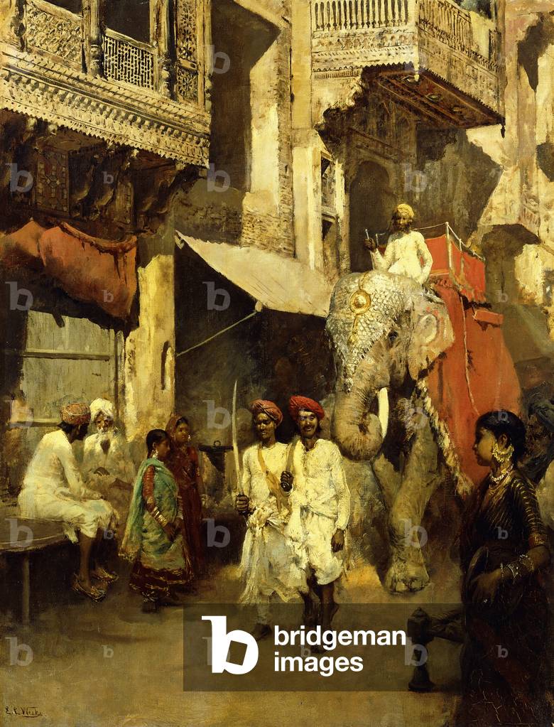 Immagine di Dipinto "Passeggiata su un indiano strada" di Edwin Lord Weeks