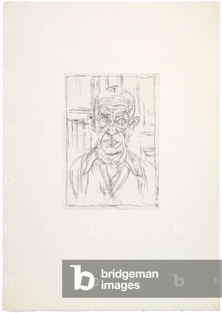 Michel Leiris [Faccia su I], 1958-60 (acquaforte)
