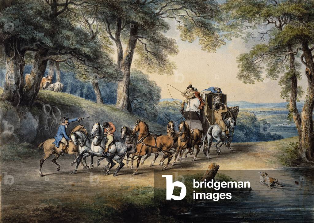 The Hold-Up, 1794 (Stift und Tinte und Aquarell)