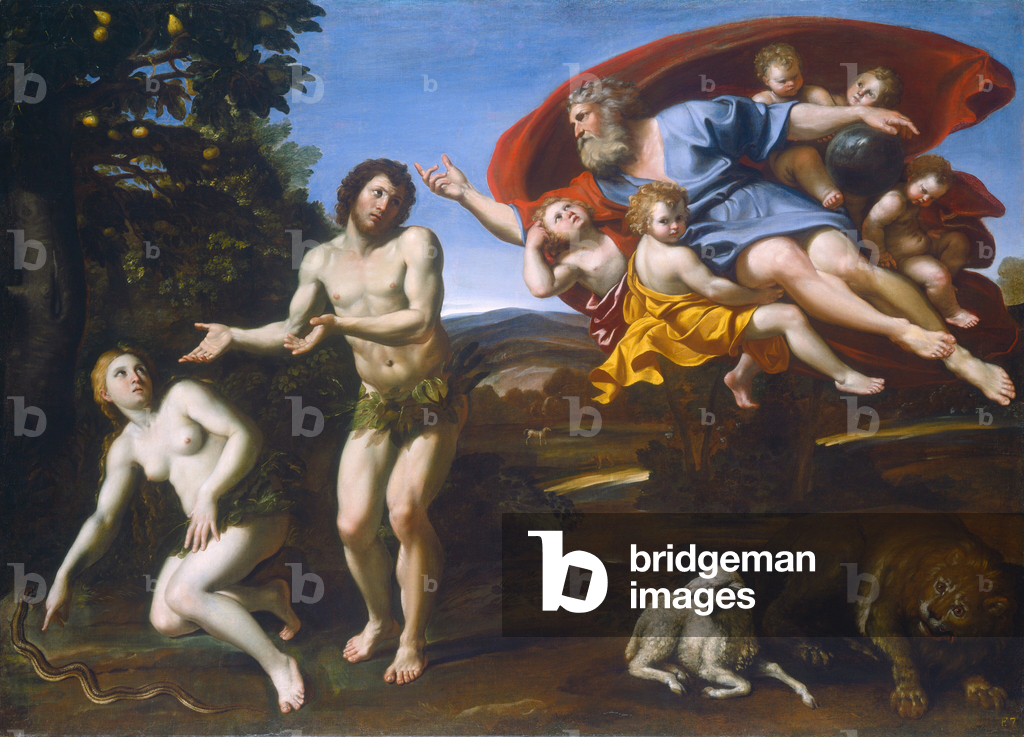 Der Tadel von Adam und Eva, 1626 (Öl auf Leinwand)