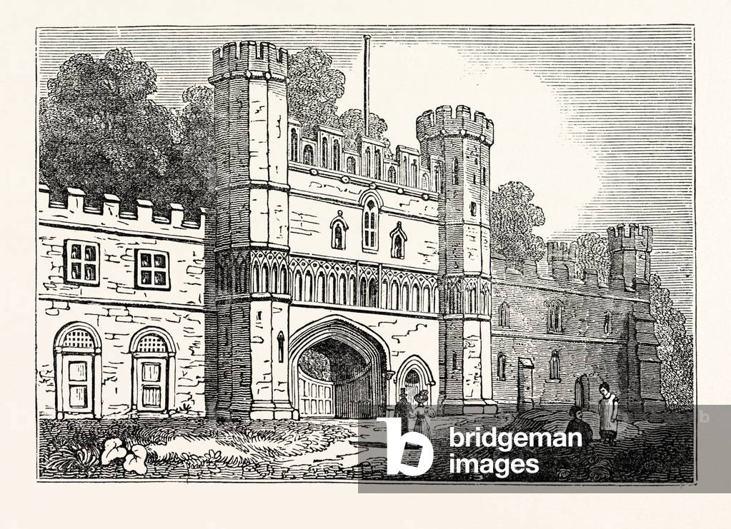 Bild von Gravur "Das Tor bei Battle Abbey Sussex"