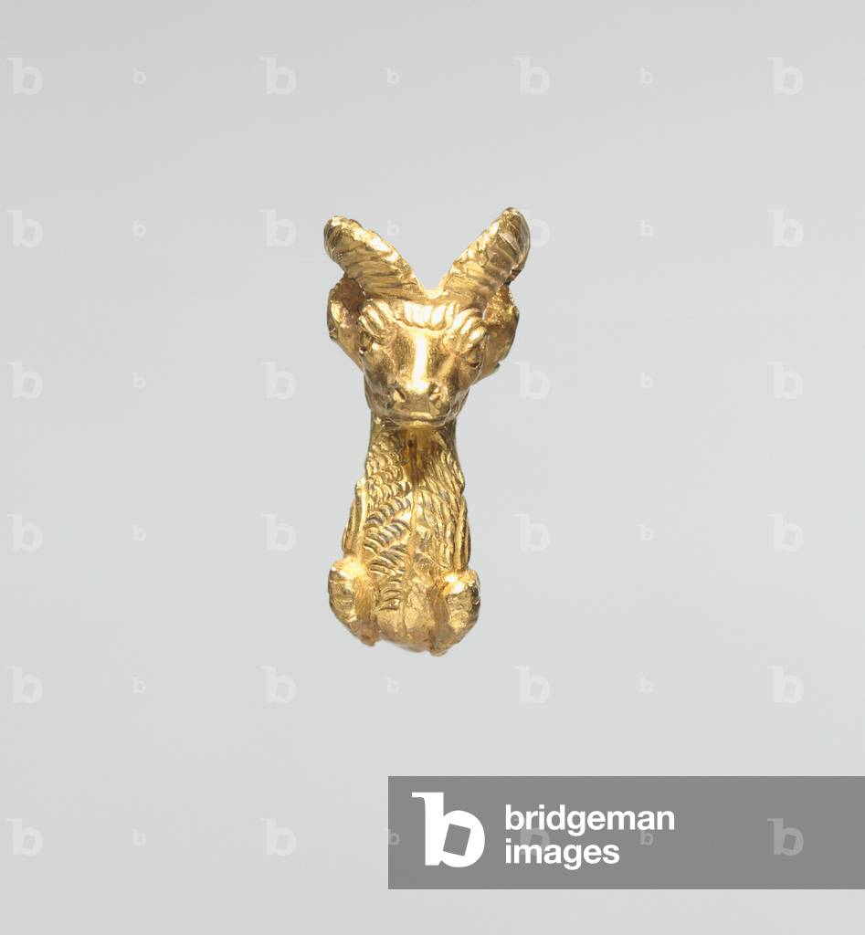 Terminale Braccialetto stambecchi, 500-400 aC (oro, fusione solida)