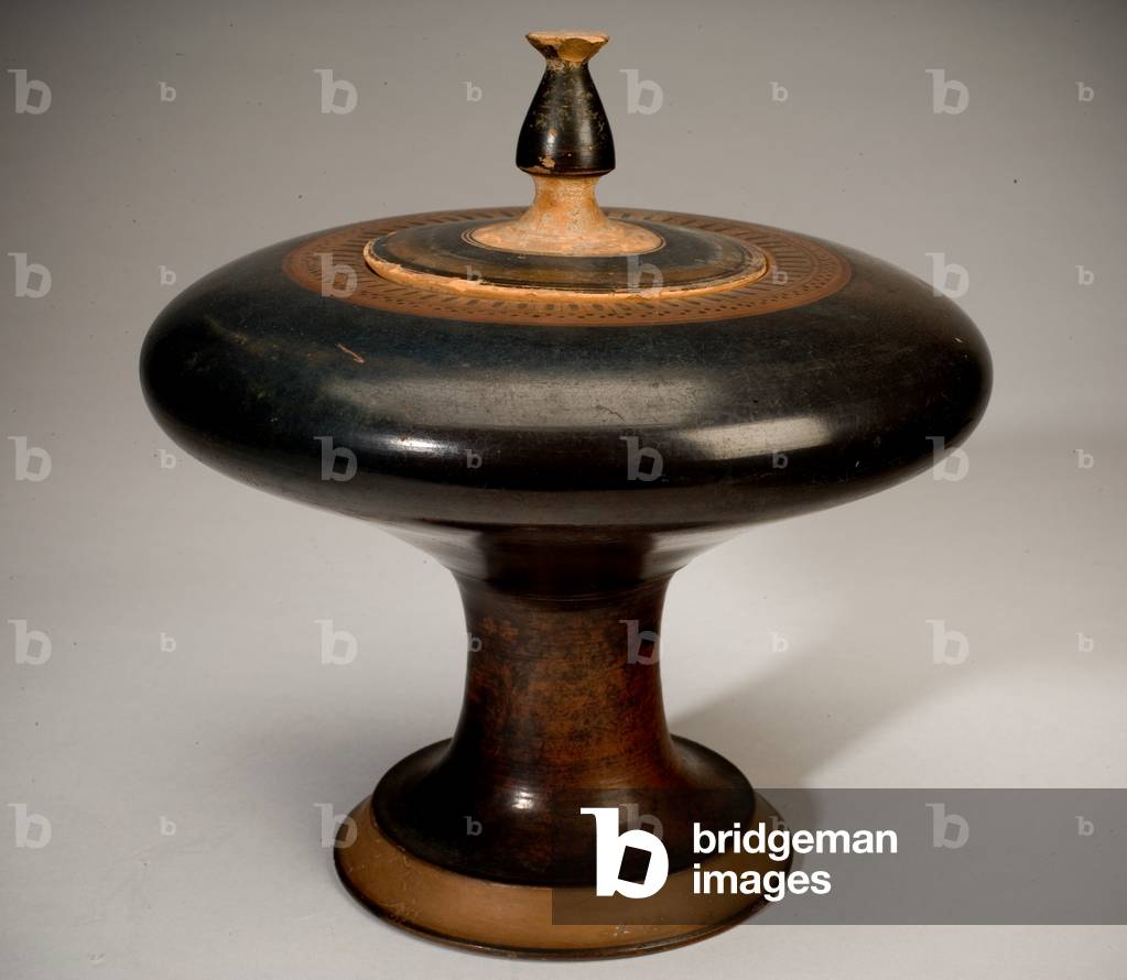 Schwarzes Exaleiptron, archaische Periode, um 560-520 v. Chr. (Terrakotta)