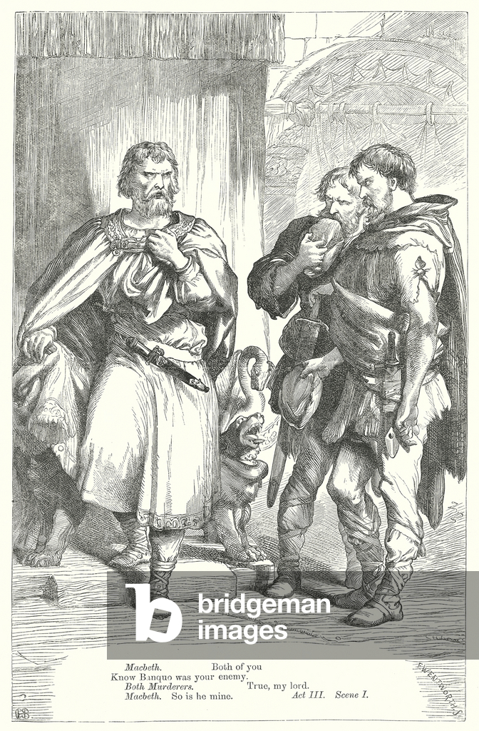 Bild von Gravur "Macbeth (Kupferstich)" 1801 von Henry Courtney Selous