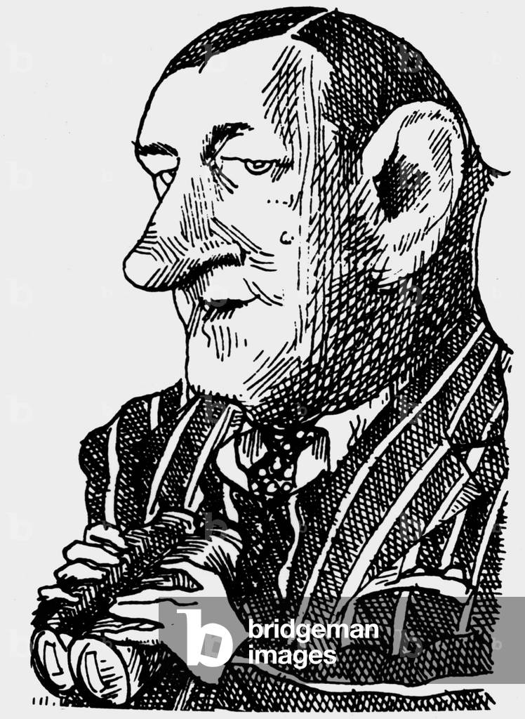 Immagine di Stampa "John Henry O'Hara (litografo)" di David Levine, b/w