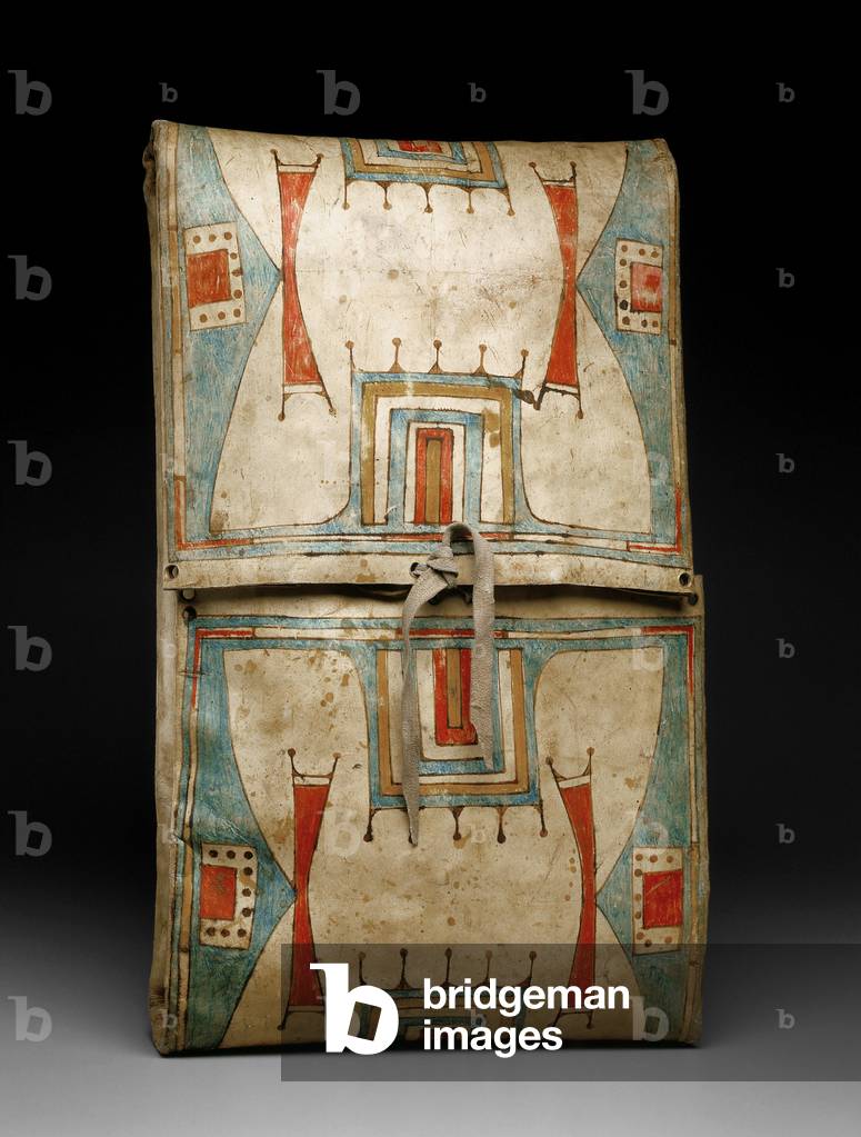 Parfleche, Cheyenne c.1875 (dipinto di rawhide)