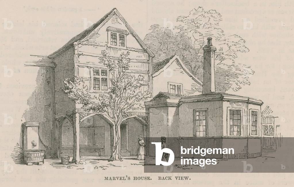 "La casa di Andrew Marvel" di Frederick William Fairholt, b/w