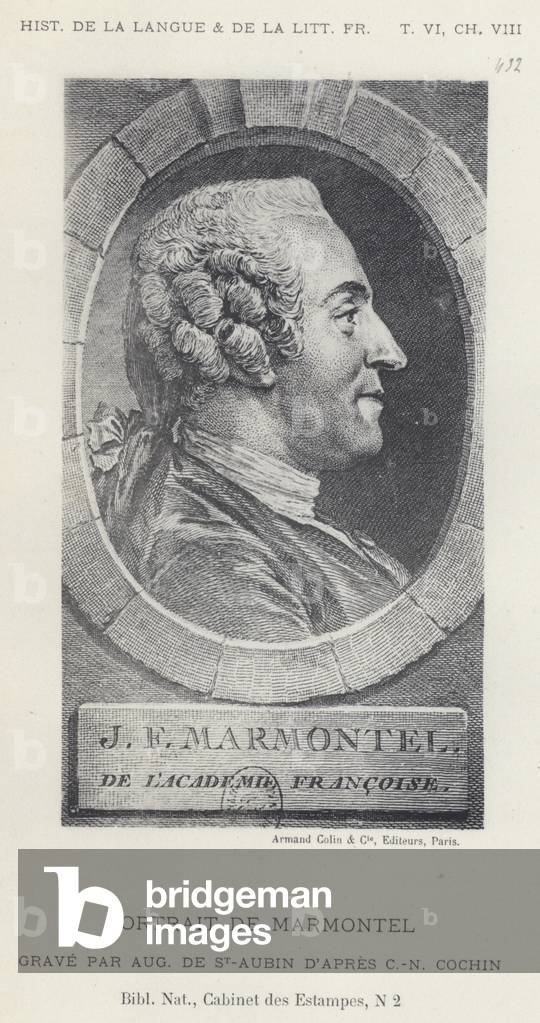 Immagine di Stampa "Ritratto De Marmontel (litho)" 1801 di French School
