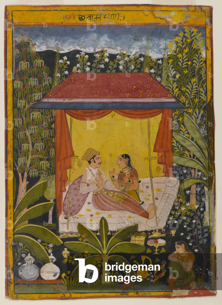 Unbekannte Seite aus einer Dispergierten Nayika-Serie, um 1650-1660 (blickdicht ohne Papier)