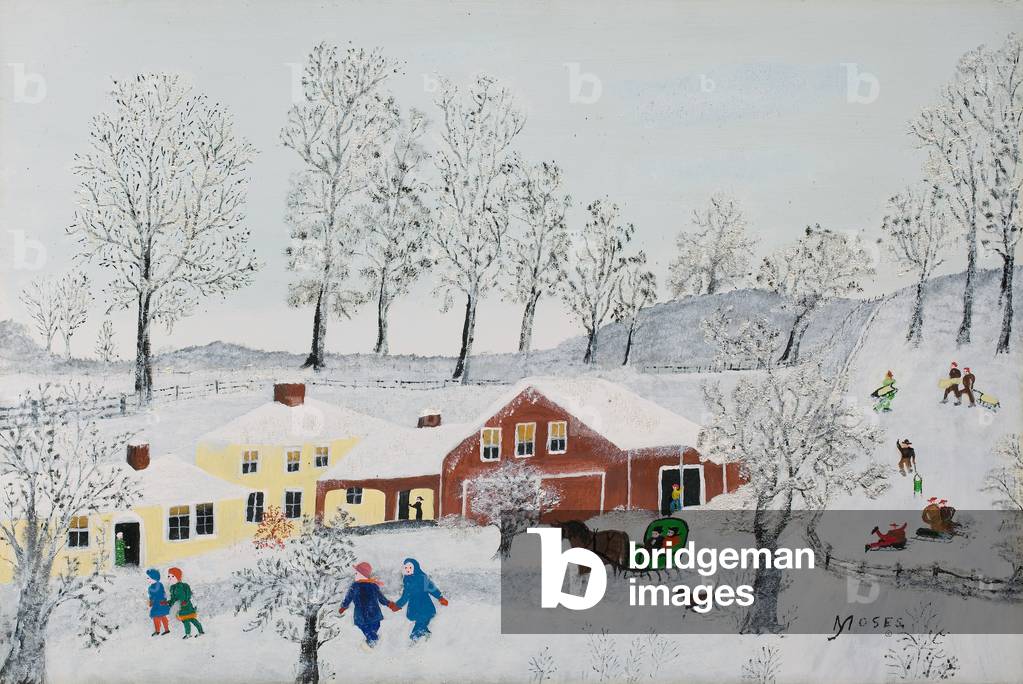 Casa gialla, 1955 (olio su tavola)