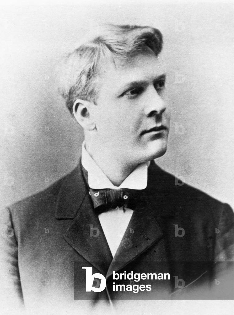 "Ritratto del cantante russo Fyodor Shalyapin a metà 1890.", b/w