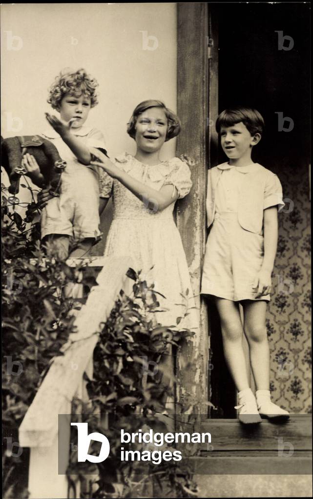 Immagine di Fotografia "Ak Principessa Joséphine Charlotte e il Principe Baldovino del Belgio (foto b/n)" di G
