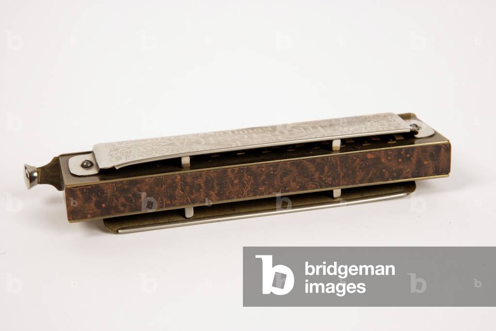 Image of Photography depicting Harmonica - chromatic mode by Chris Stock, b/w