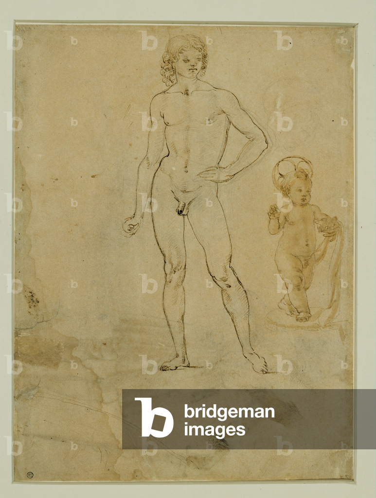 Image of Drawing depicting A naked youth by Francesco di Simone