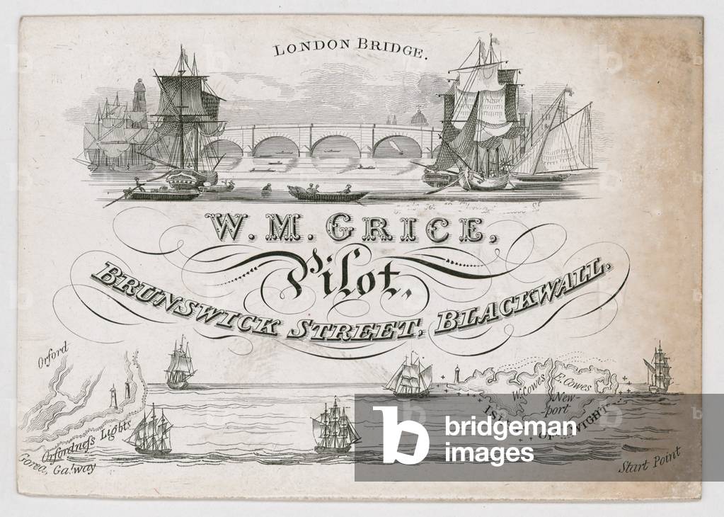 W M Grace, Pilot, Visitenkarte (Gravur)