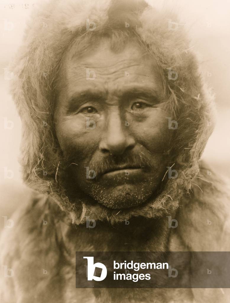 Bild von Fotografie "Noatak Man 1929 (Foto)" von Edward Sheriff Curtis, b/w