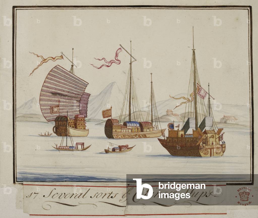 Several sorts of Chinese ships.