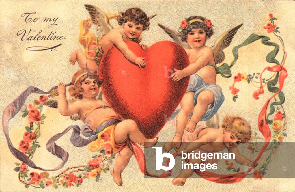Immagine di Stampa "Biglietto d'auguri per il giorno di San Valentino" 1900
