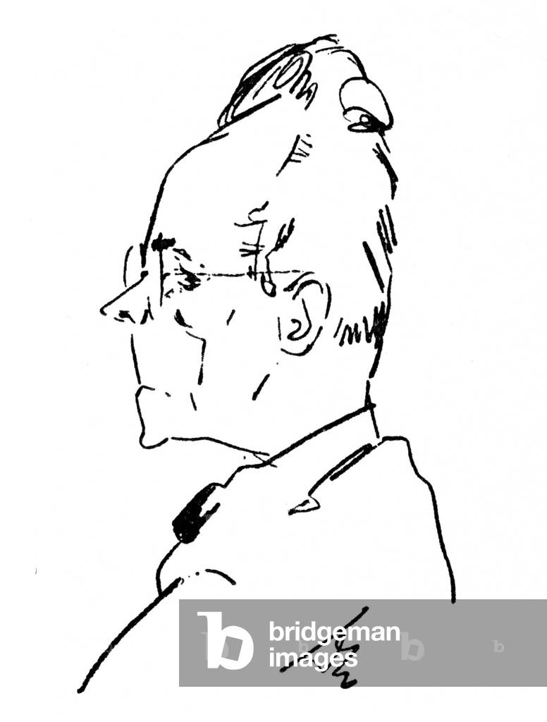 Karikatur von Anton von Webern