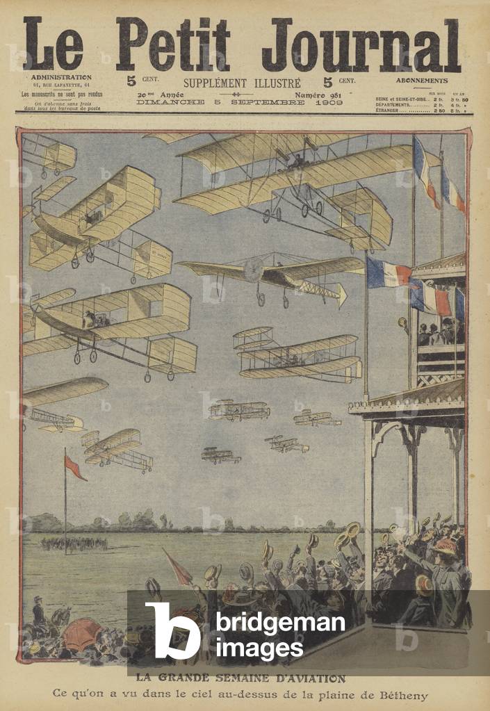 Grande Semaine d'aviation in Reims, Frankreich (Farblitho)