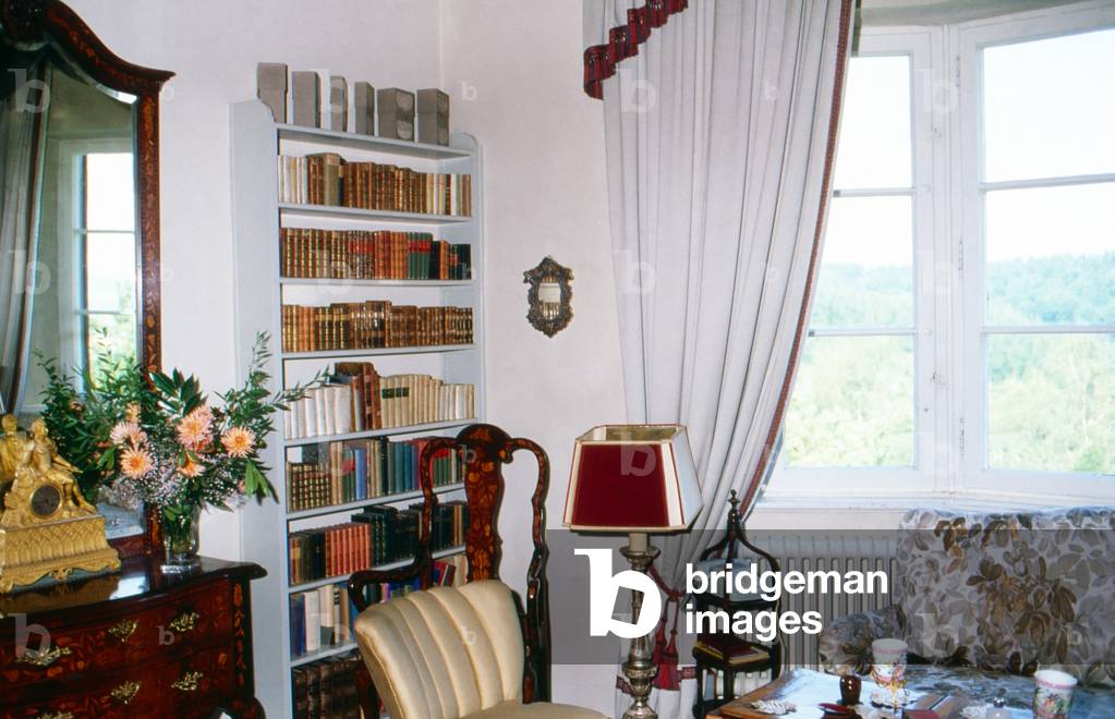 Edles Interieur auf Schloss Osterberg, Deutschland 1989