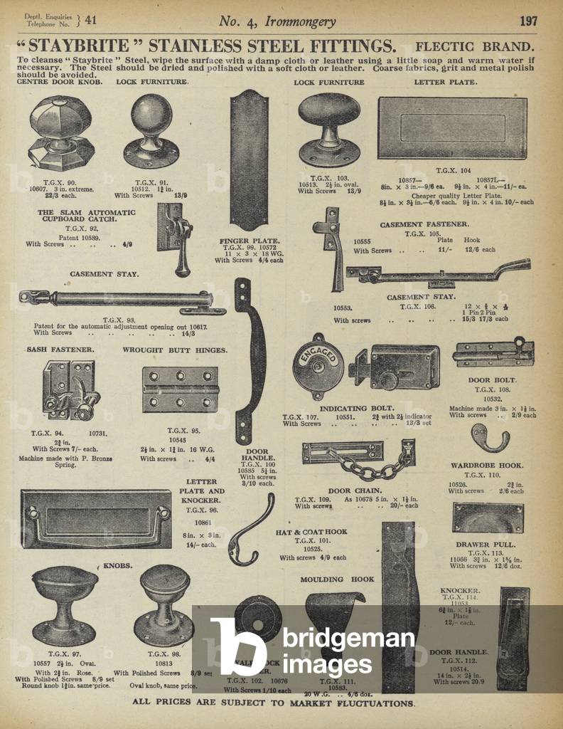 Bild von Druck "Seite aus dem Armee- und Marine-Store-Katalog" von English School