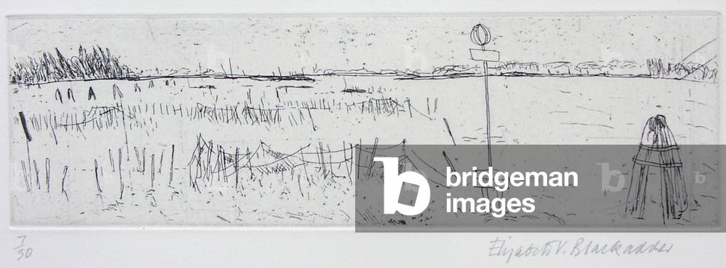 Reti da pesca, Burano, 1996 (acquaforte)