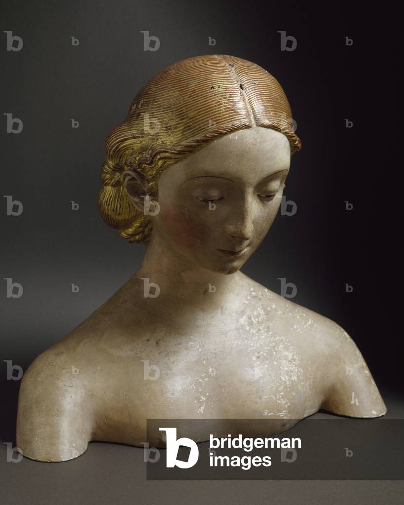Papiermache woman's bust, Italy, 16th century